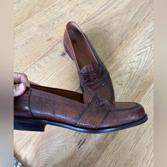 Magnanni lizard leather penny loafers mens 8.5 main image 5